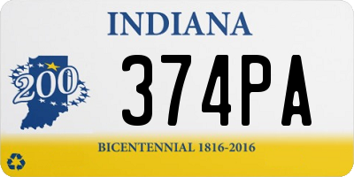 IN license plate 374PA