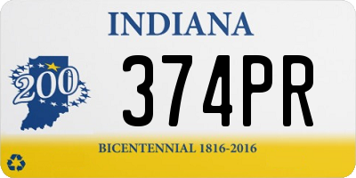 IN license plate 374PR