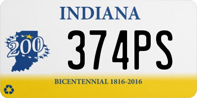 IN license plate 374PS