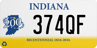 IN license plate 374QF