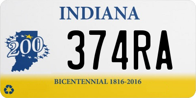 IN license plate 374RA