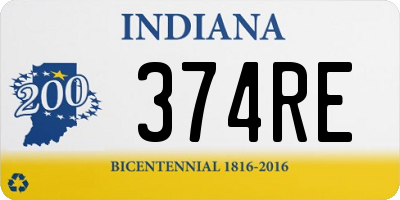 IN license plate 374RE