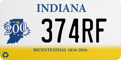 IN license plate 374RF