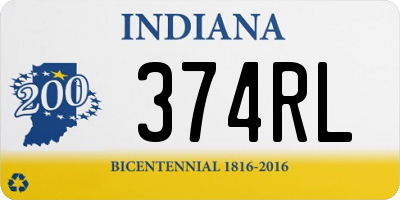 IN license plate 374RL