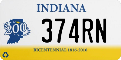 IN license plate 374RN