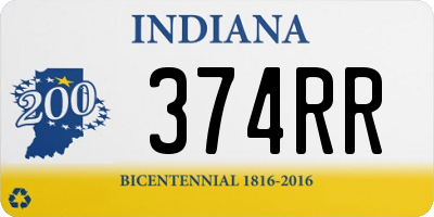 IN license plate 374RR