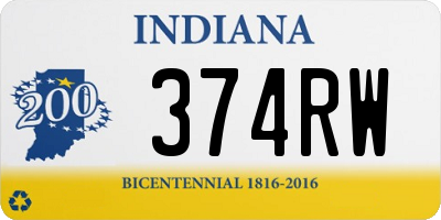 IN license plate 374RW