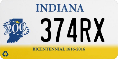 IN license plate 374RX