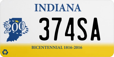 IN license plate 374SA