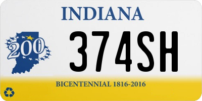 IN license plate 374SH