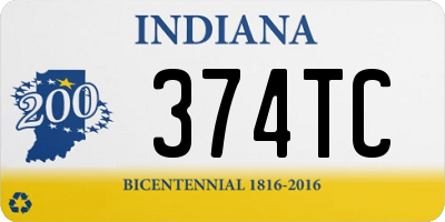 IN license plate 374TC