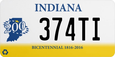 IN license plate 374TI