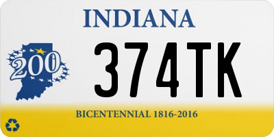 IN license plate 374TK