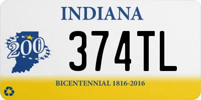 IN license plate 374TL