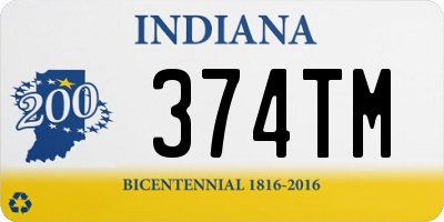 IN license plate 374TM