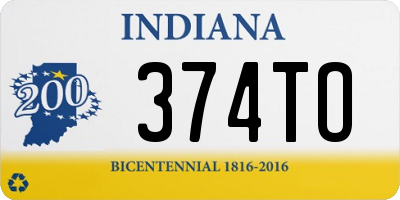 IN license plate 374TO