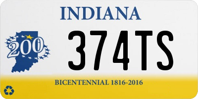 IN license plate 374TS