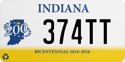 IN license plate 374TT