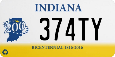 IN license plate 374TY