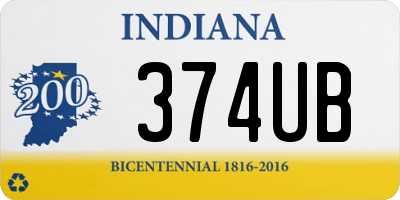 IN license plate 374UB