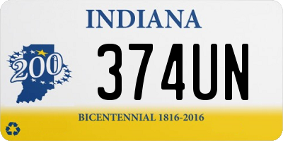 IN license plate 374UN