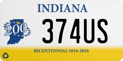 IN license plate 374US