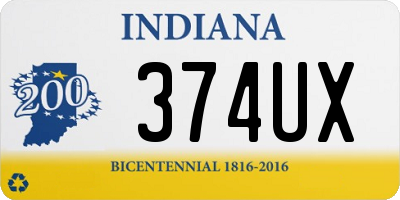 IN license plate 374UX