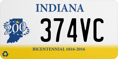 IN license plate 374VC