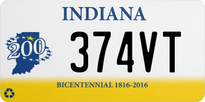 IN license plate 374VT