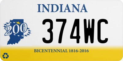 IN license plate 374WC