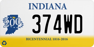 IN license plate 374WD