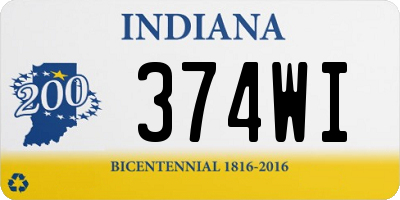 IN license plate 374WI