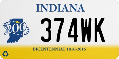 IN license plate 374WK