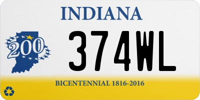 IN license plate 374WL