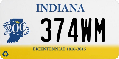 IN license plate 374WM