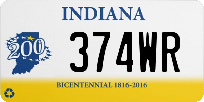 IN license plate 374WR