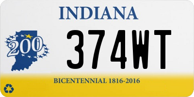 IN license plate 374WT