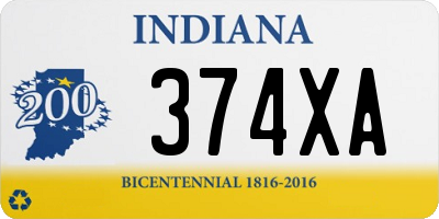 IN license plate 374XA