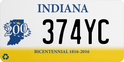 IN license plate 374YC