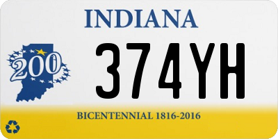 IN license plate 374YH