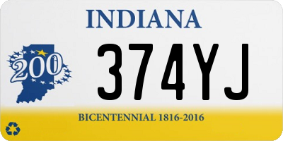 IN license plate 374YJ