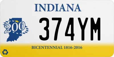 IN license plate 374YM