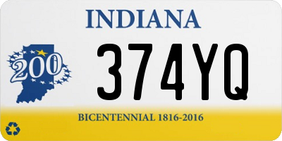 IN license plate 374YQ