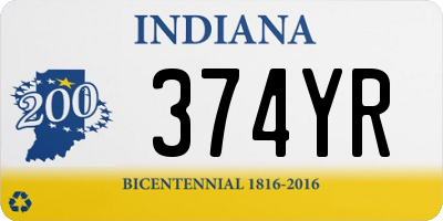 IN license plate 374YR