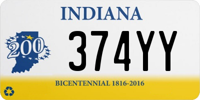 IN license plate 374YY