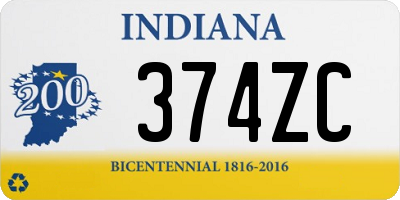IN license plate 374ZC