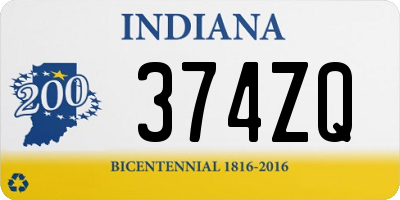 IN license plate 374ZQ