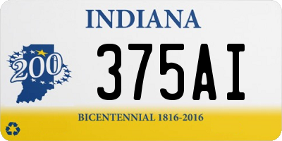 IN license plate 375AI