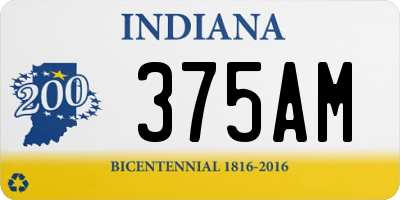 IN license plate 375AM