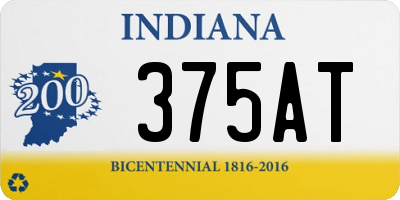 IN license plate 375AT